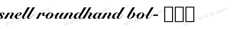 snell roundhand bol字体转换
